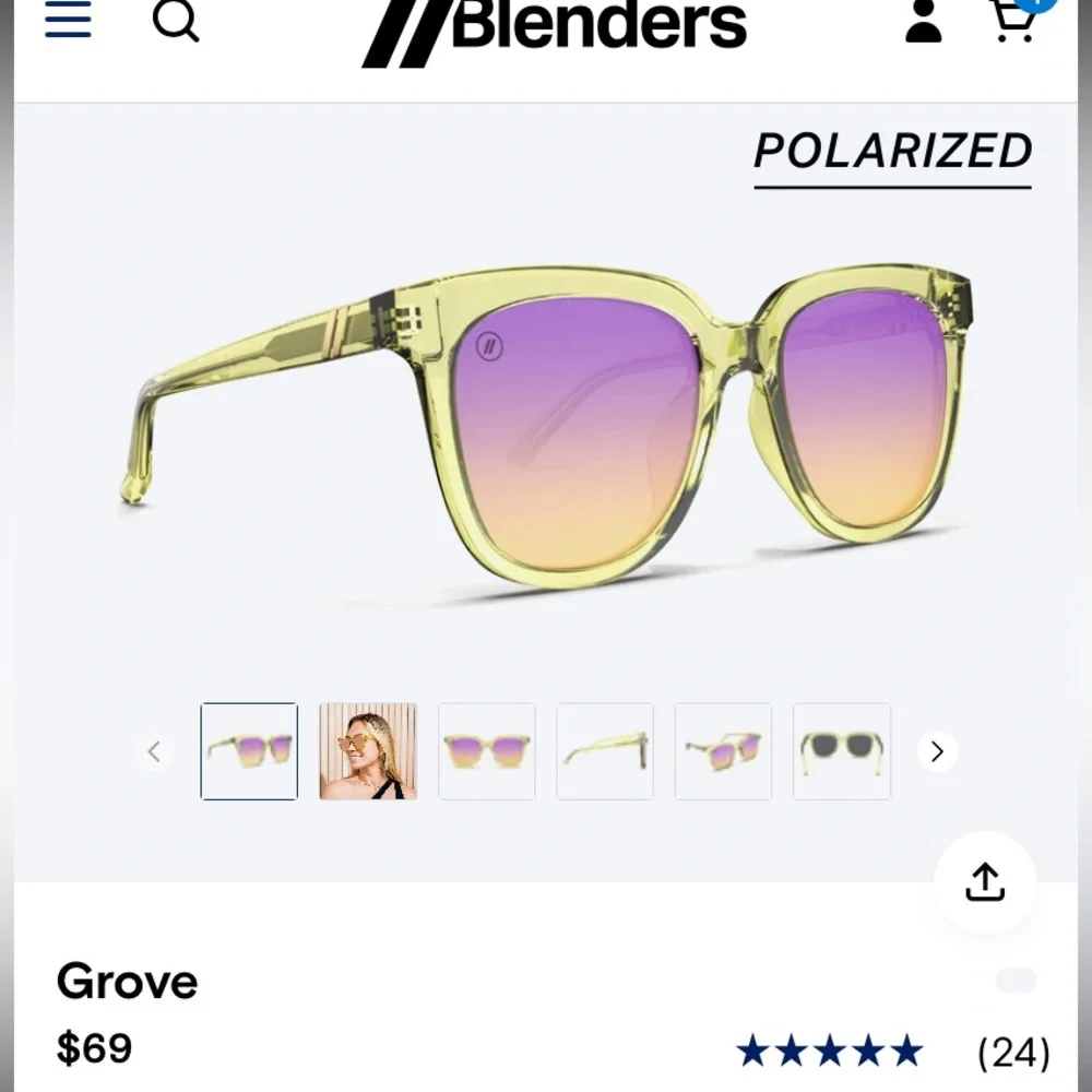 Blenders Grove- Spark Lime polarized sunglasses - Picture 1 of 9